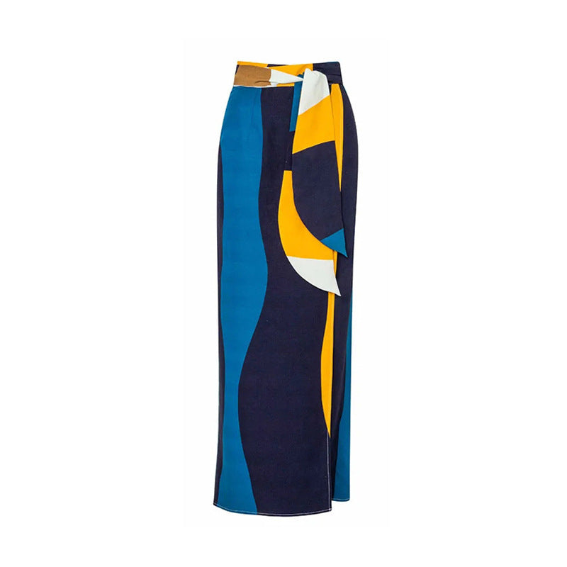 One Piece Triangle Swimsuit Sexy Tube Top Swimsuit Sexy Belt Wrap Skirt Bella Mia